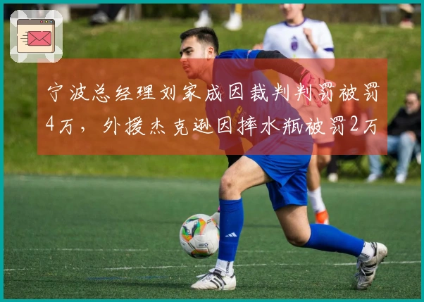 宁波总经理刘家成因裁判判罚被罚4万，外援杰克逊因摔水瓶被罚2万